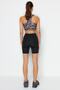 Black Restorer High Waist Pocket Detailed Knitted Sports Shorts/Short Leggings TWOAW21SR0033 - 5