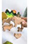 Waldorf Wooden Farm Natural Animal Set 6 Pieces - 6