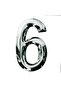 Mailbox Adhesive Numeral Metal Door Number No:6