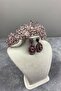 Pink Ashley Beaded Henna Bridal Crown and Drop Stone Earring Set – Wedding & Henna & Wedding, Stylish Design - 7