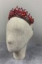 Red Adela Shiny Stone Henna and Bridal Tiara – Wedding & Henna & Wedding, Stylish Design, Women's Accessory - 3