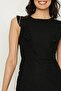 Women's Black Frilly Skirt Flounce Lace Dress - 3