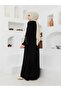 Lady-women's Honeycomb Fabric Sleeve Patterned Zipper Upper Part Patterned Topcoat-abaya - 2