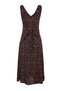 Black Floral Print V-neck Double-breasted Woven Dress TWOSS23EL01753 - 8