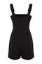 Black Strap Detailed Mini Woven Jumpsuit TWOSS23TU00103 - 6