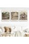 Set of 3 Natural Wood Laminated Frame Wall Art Abstract Vincent Van Gogh 30X40Cm 40X60Cm Hpn132