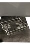 Luxury Decorative Transparent Plexiglass Tray with Flower Design 36x26cm - 2