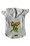 Hooded Fleece Sweatshirt Dog And Cat Outfit & Dress - White Brush Fighter