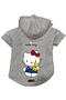 Hooded Fleece Sweatshirt Dog And Cat Outfit & Dress - Gray Hello Kitty