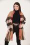Double Sided Plaid Shawl - Shoulder Shawl - 4