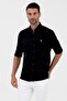 Oxford Fabric Slim Fit Basic Cotton Shirt with Buttons on the Collar - 2