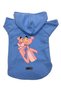 Hooded Fleece Sweatshirt Dog And Cat Outfit & Dress - Blue Pink Panther