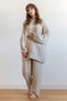 Muslin Hooded Men'S/Women's Sweatshirt Beige - 5