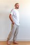 Muslin Unisex Elastic Jogger Pants Beige - 4