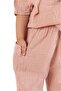 Muslin Unisex Kids Loose Pink Cargo Pants