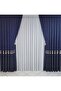Panel Background Curtain Parliament Navy Blue Gold Striped Single Sash Closely Pleated Jacquard Modern80 X 260 - 6