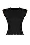 Black Thin Blouse with Metal Chain Detail TWOSS23BZ00621 - 6