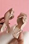 Dubbo Nude Bow-Embellished Heeled Sandals