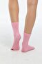 Women's Pink Color Cotton Toe Socks - 2
