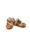 Children's Gray Genuine Leather Slippers - 5