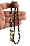 Men's 7X11Mm Burgundy Transparent Vernier Powdered Amber Prayer Beads, Gift Rosary - 2