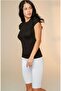 لباس ضيق قصير نسائي أبيض مقاس 3 بوصات من Elastane Lycra الممشط 2103
