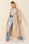 Women’s Shawl Collar Buttoned Trench Coat - 3