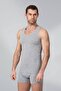 Men's 3-Piece Gray Rib Sportsman Rambo Undershirt