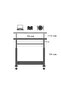 Laptop Stand and Desk with Adjustable Height and Keyboard - Atlantic Pine (Wheeled) Oval Edge - 3
