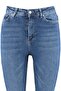 More Sustainable Koyu Mavi Yüksek Bel Orta Esnek Flare İspanyol Paça Jeans TWOSS23JE00063 - 6