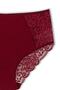 3-Piece Cotton Front and Back Lace High Waist Large Size Women's Panties - 8