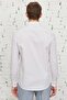 Men's White-beige Slim Fit Narrow Cut Classic Collar 100% Cotton Checked Shirt - 7