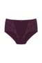 Purple High Waist Plus Size Lace Detailed Cotton Bato Women's Panties