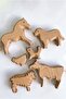 Waldorf Wooden Farm Natural Animal Set 6 Pieces - 2