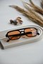 Unisex Retro Double Bridge Orange Glass Women's Men's Sunglasses (53/19/140)