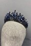 Navy Blue Adela Shiny Stone Henna and Bridal Tiara – Wedding & Henna & Wedding, Stylish Design, Women's Accessory - 3