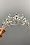 Silver Color Adela Shiny Stone Henna and Bridal Crown – Wedding & Henna & Wedding, Stylish Design – Magnet, Hed - 2