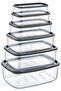 Lux Transparent 6-piece Rectangular Storage Container Set - 2