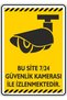 15X20Cm/Phosphor Composite/This Site Is Being Monitored by a 24/7 Security Camera/V5-2