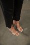 Mangata Cross Strap Gold Glitter 10 cm Women's Classic Heeled Shoes - 5
