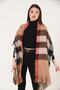 Double Sided Plaid Shawl - Shoulder Shawl - 5
