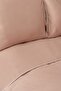 Lori Powder Offwhite Piping 100% Cotton Satin Double Duvet Cover Set - 4
