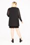 Women's Black Plus Size Chiffon Cloak Cuffs Stone Detailed Dress 65n35809 - 2