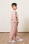Muslin Unisex Buttoned V-Neck Children's Pink Sweater - 6