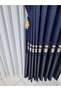 Panel Background Curtain Parliament Navy Blue Gold Striped Single Sash Closely Pleated Jacquard Modern80 X 260 - 7