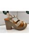 Casual Women's Sandals Genuine Leather Nude Tan