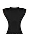 Black Thin Blouse with Metal Chain Detail TWOSS23BZ00621 - 7