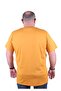 Large Size Men's Printed T-Shirt Lion 23138 Mustard - 2