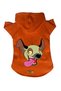 Hooded Fleece Sweatshirt Dog and Cat Outfit & Dress - Orange Ed001 - Size XS