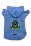 Hooded Fleece Sweatshirt Dog And Cat Outfit & Dress - Blue Astronaut Frankenstein - Size L